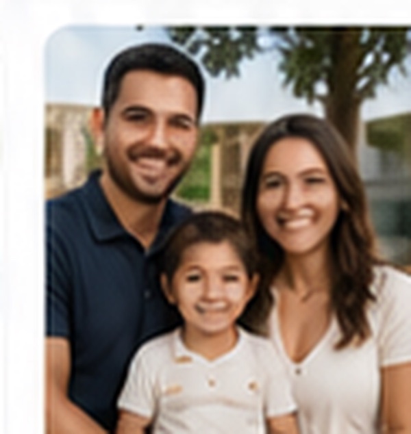 Family on moving day